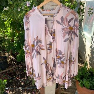 Free People Long flare cuff Smock Tunic Top Dress Size small fits Medium